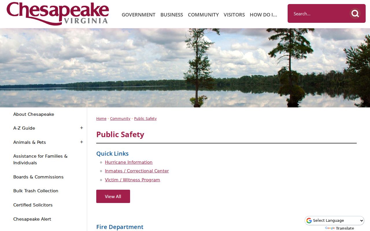 Chesapeake City Sheriff's Office warrant service contact directory